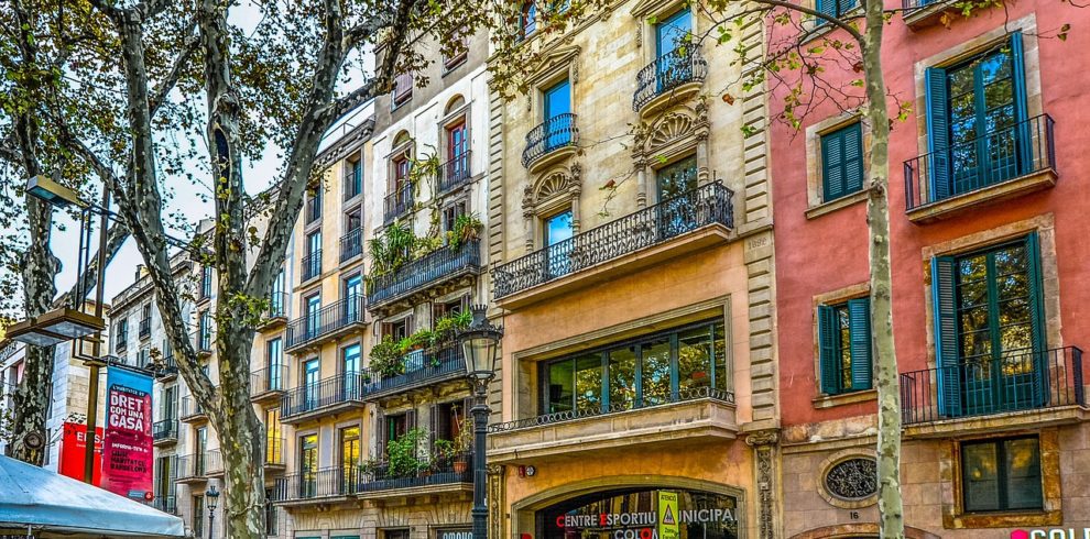 Colorful building in Barcelona